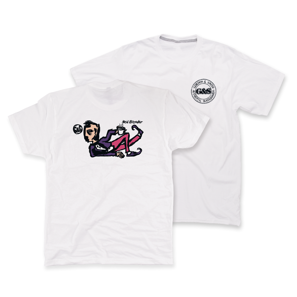 G&S - NEIL BLENDER COFFEE BREAK PREMIUM T-SHIRT - WHITE– The