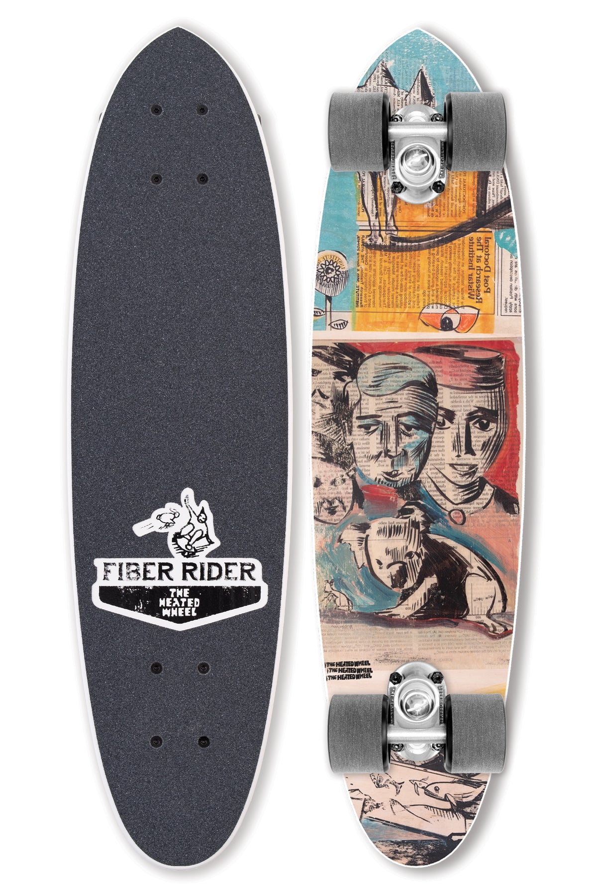 スケートボード FIBER RIDER Heated Wheel The Heated Wheel Fiber Rider Polarizer Skateboard – Soul Grind