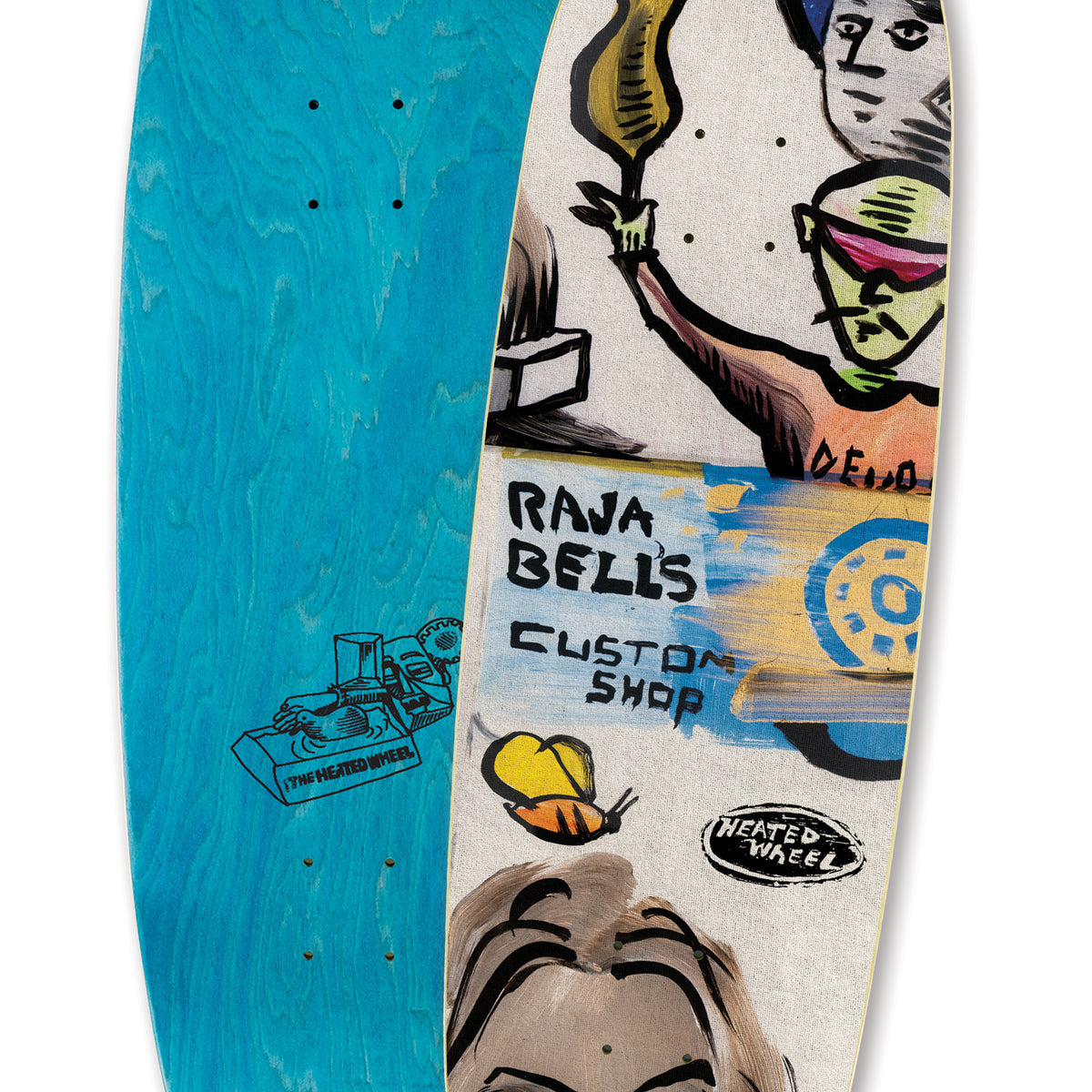 スケートボード Heated wheel Jackland 9.25 egg shape The Heated Wheel People Mover Egg Shape Skateboard Deck 9.25